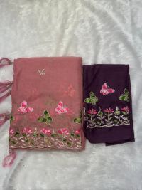 Slate Floral Festival Saree