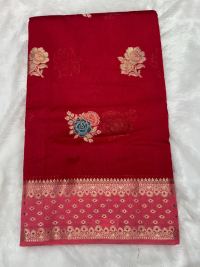 Deep Red Zari Sravanamasam Saree