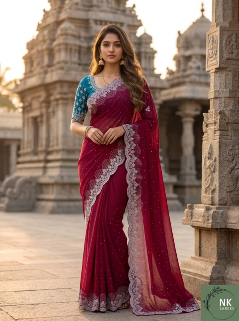 Temple Style Fancy Saree