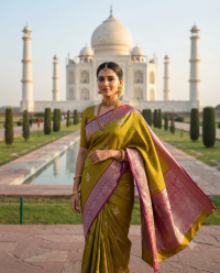Golden Yellow Ethnic Radiance Saree