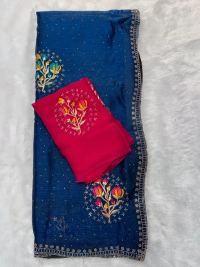 Deep Purple Blum Blossom Sarees