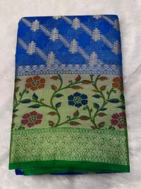 Royal Blue Zari Temple Splendor
