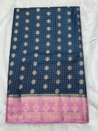 Teal Blue Pink Zari Splendor Banarasi Saree