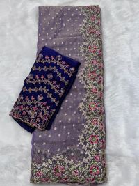 Purple Zari Bridal Radiance Saree