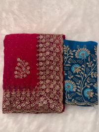 Deep Red Bridal Elegance Saree