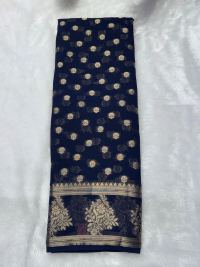 Navy Blue Zari Bridal Radiance Festive Saree