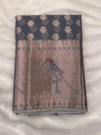 BANARASI WEAVING ROSE ZARI WITH LINEAN