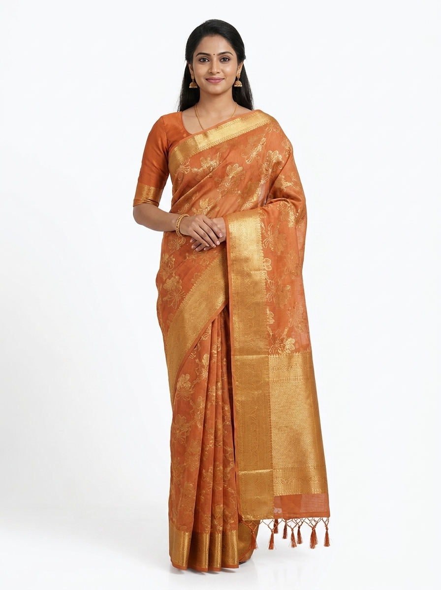 Golden Zari Festive Elegance