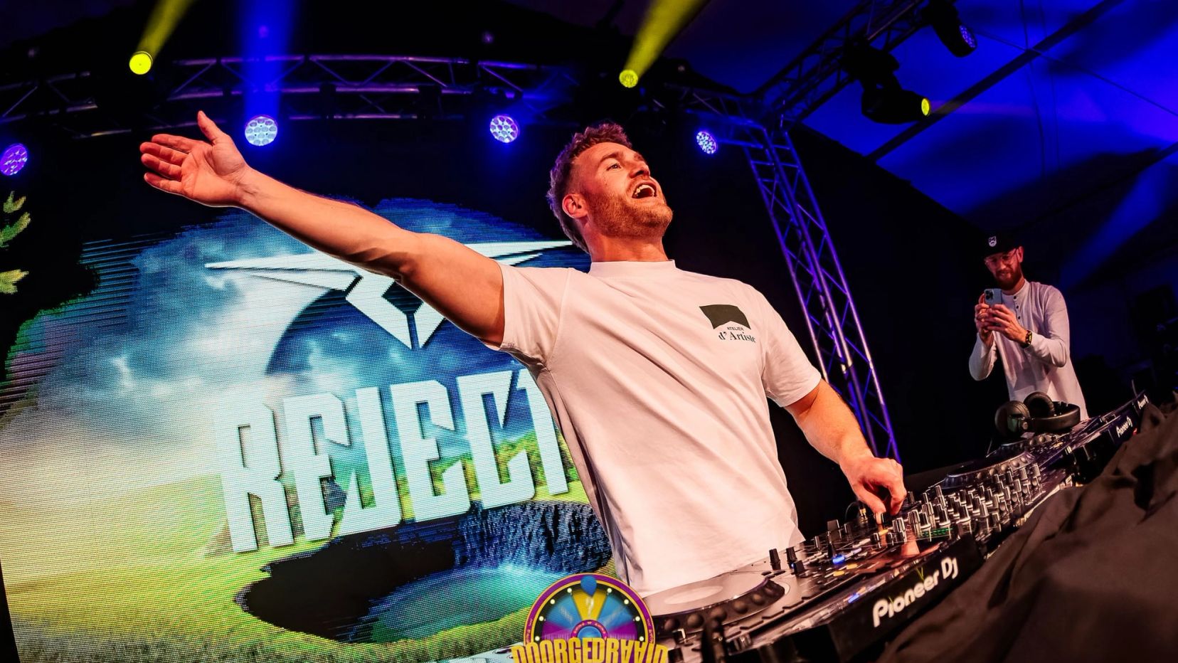 DJ Rejecta tijdens zijn liveset op het Doorgedraaid Feestival. Vastgelegd door Bold Productions, contentspecialist voor Events & Artiesten.