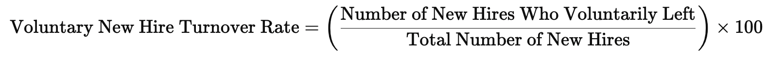 Voluntary New Hire Turnover Rate