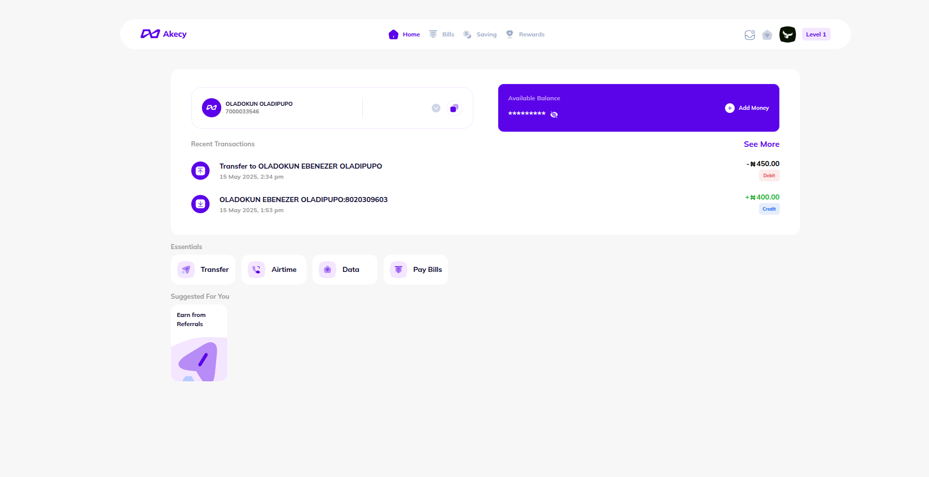 Akecy – Fintech Web App