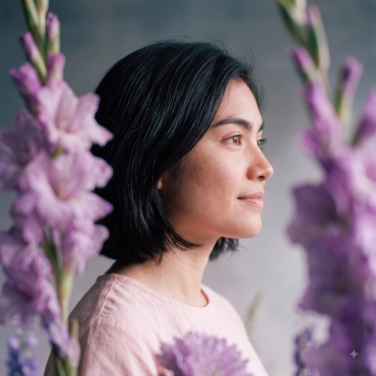 Profile portrait of the model, confirming consistency