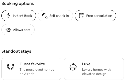 Filtriranje Airbnb nastanitev