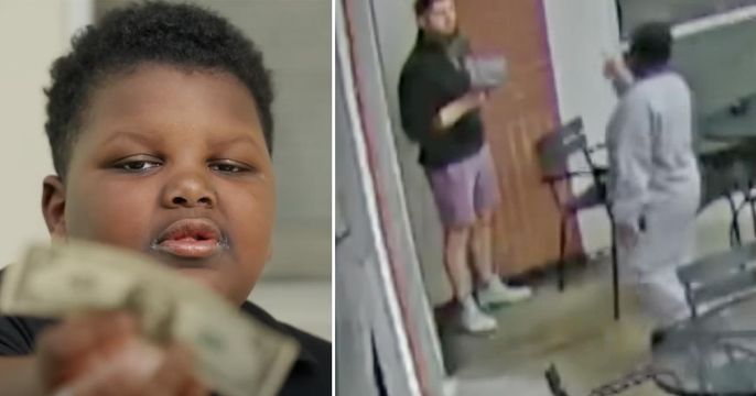 9-Year-Old Shares His Only Dollar