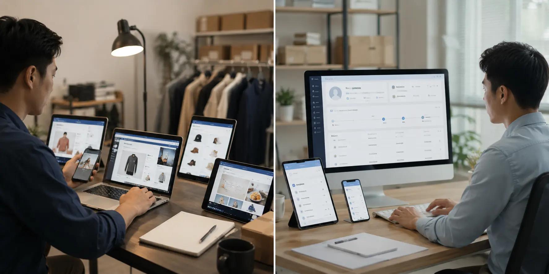เปรียบเทียบ Multichannel ที่แยกหลายช่องทางกับ Omnichannel ที่เชื่อมข้อมูลลูกค้าและคำสั่งซื้อเป็นระบบเดียว