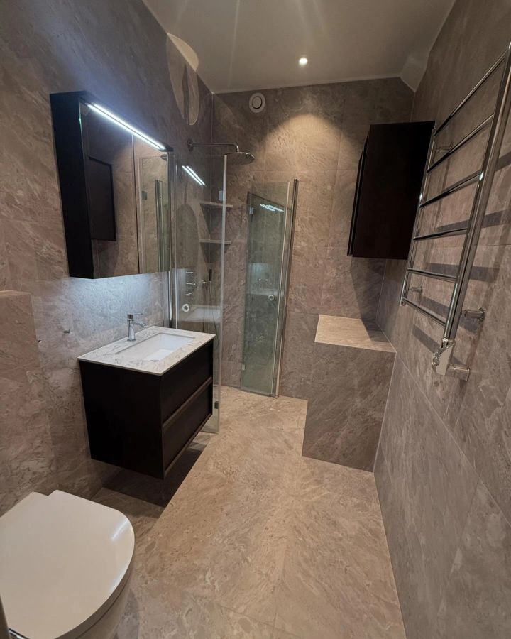 Badrumsrenovering i Vasastan som vi avslutade nyligen