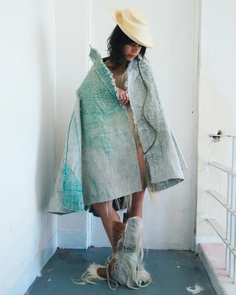 Copper wire hand stitched jacket
