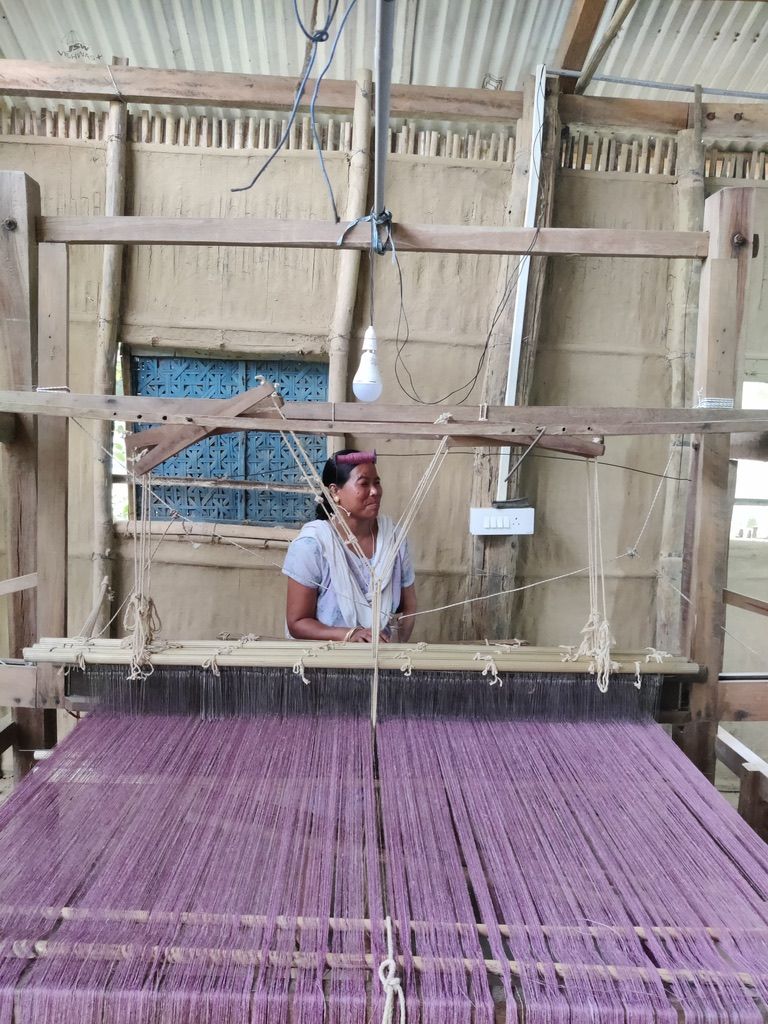 Gita Rabha with loom