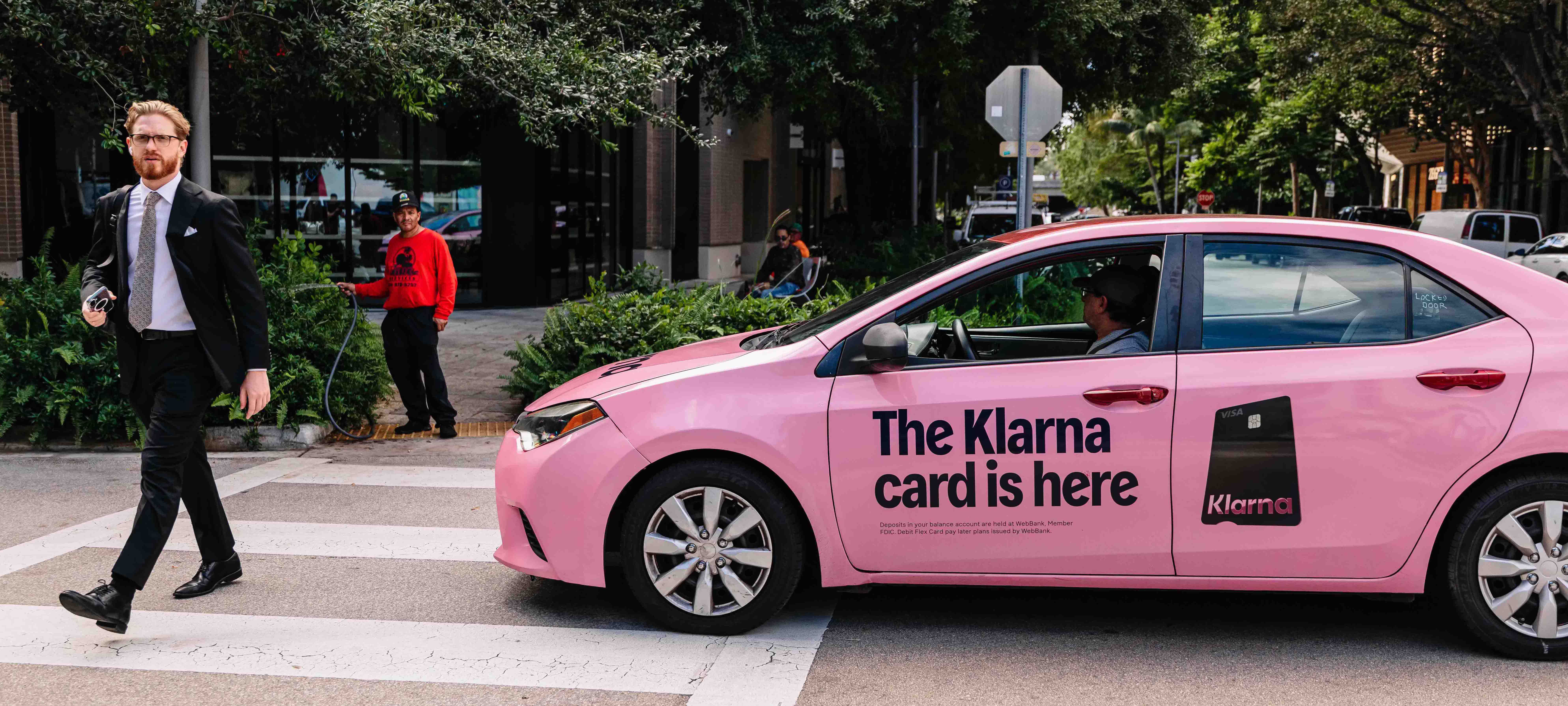 Klarna wrapped car Miami