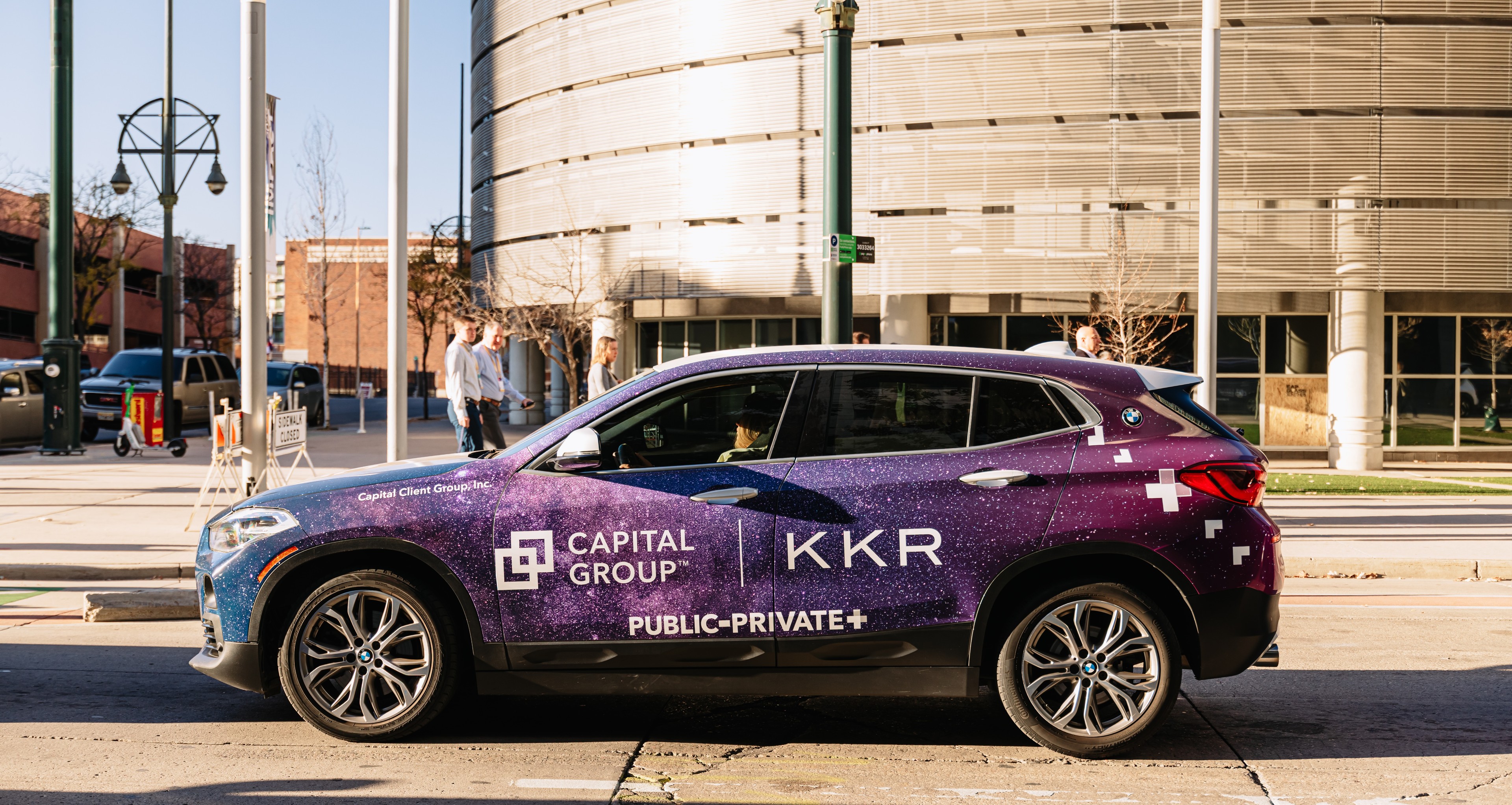 Capital Group wrapped car OOH campaign in Denver via GOOD TRAFFIC