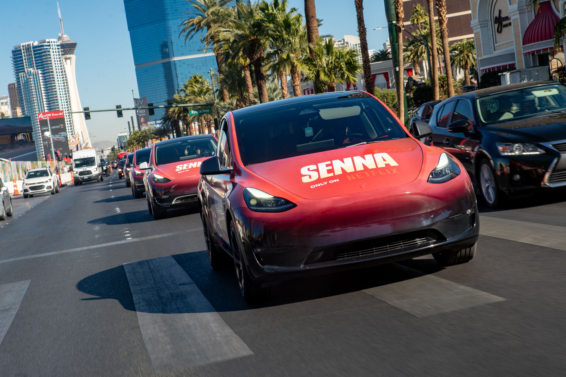 Netflix Senna wrapped rideshare car OOH campaign