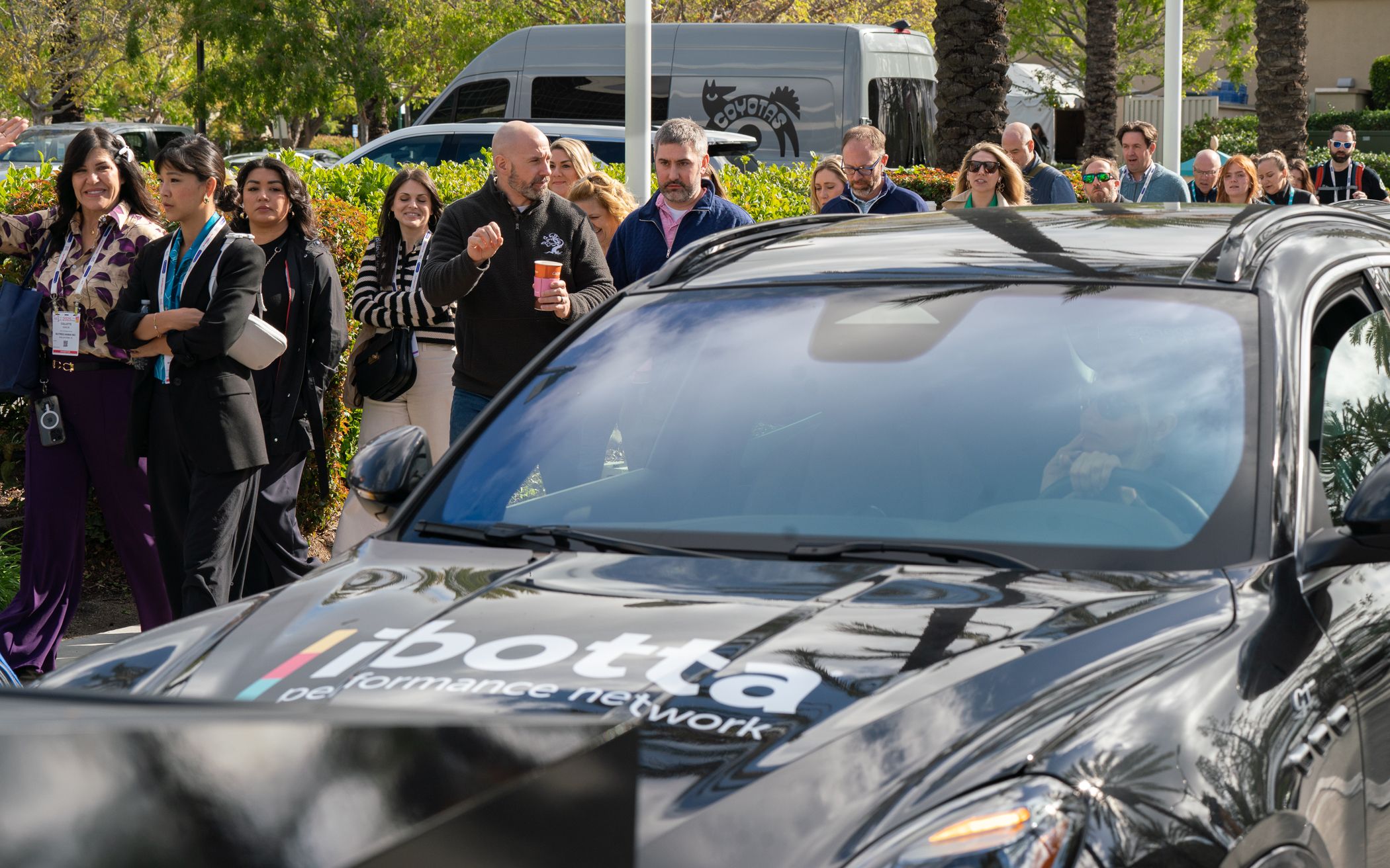 Ibotta wrapped car Good Traffic campaign