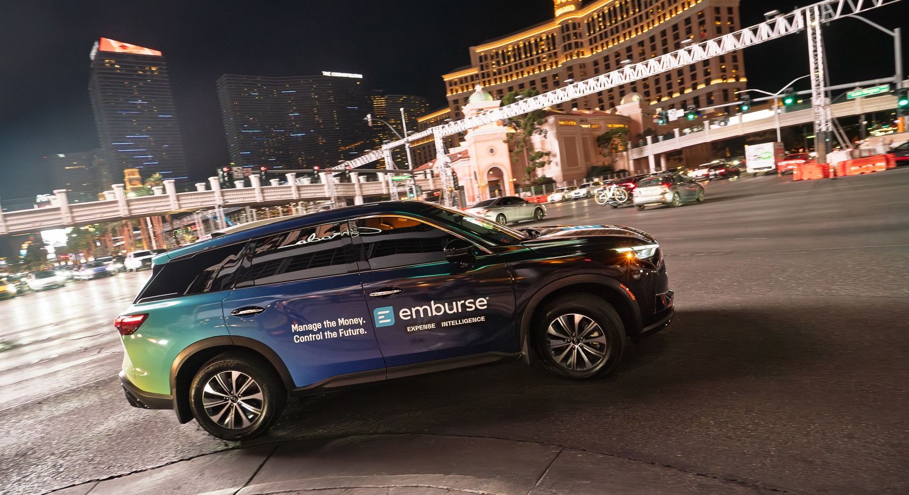 Emburse wrapped car OOH campaign in Las Vegas via GOOD TRAFFIC