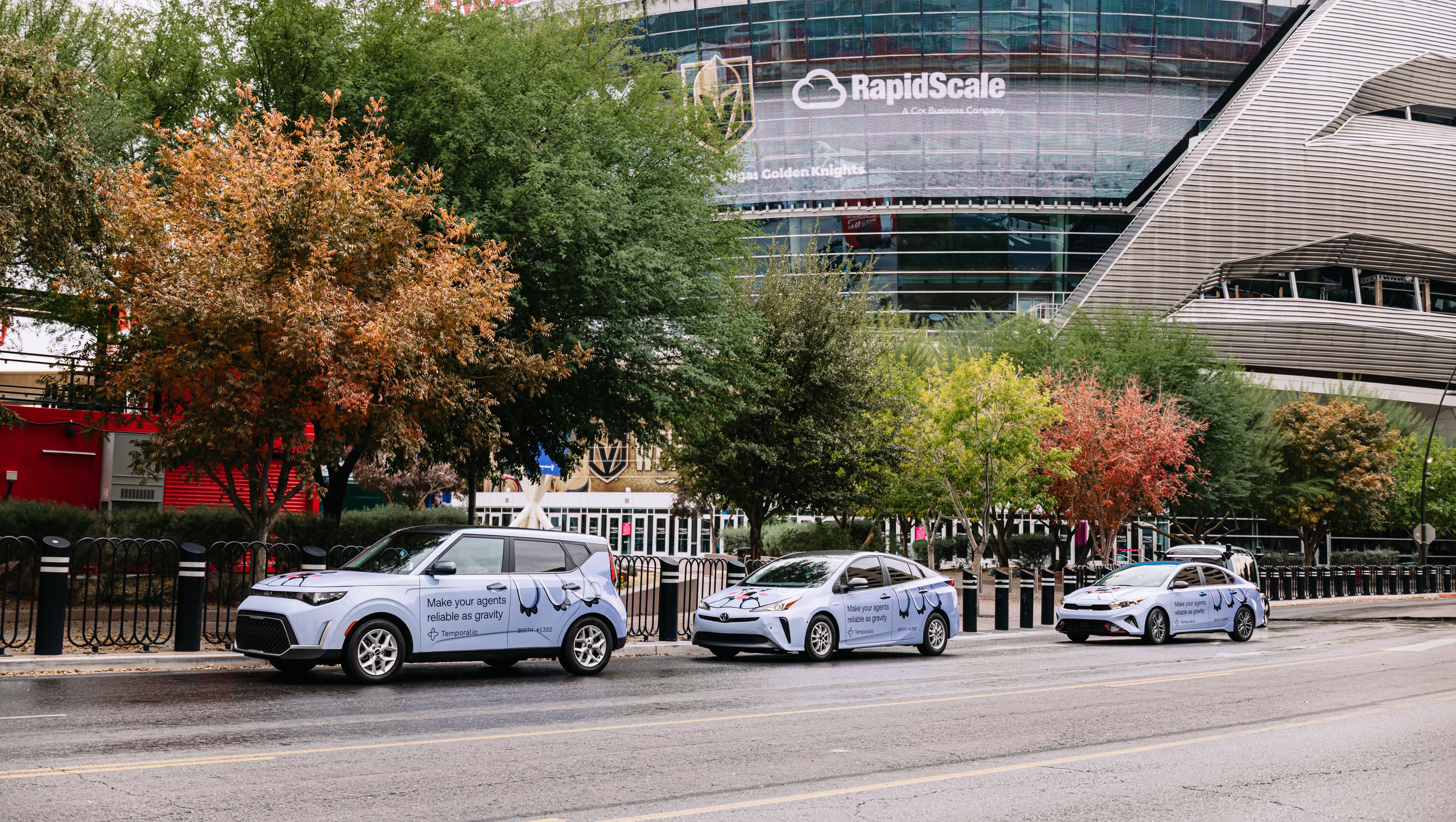 Temporal.io wrapped car OOH campaign in Las Vegas via GOODTRAFFIC