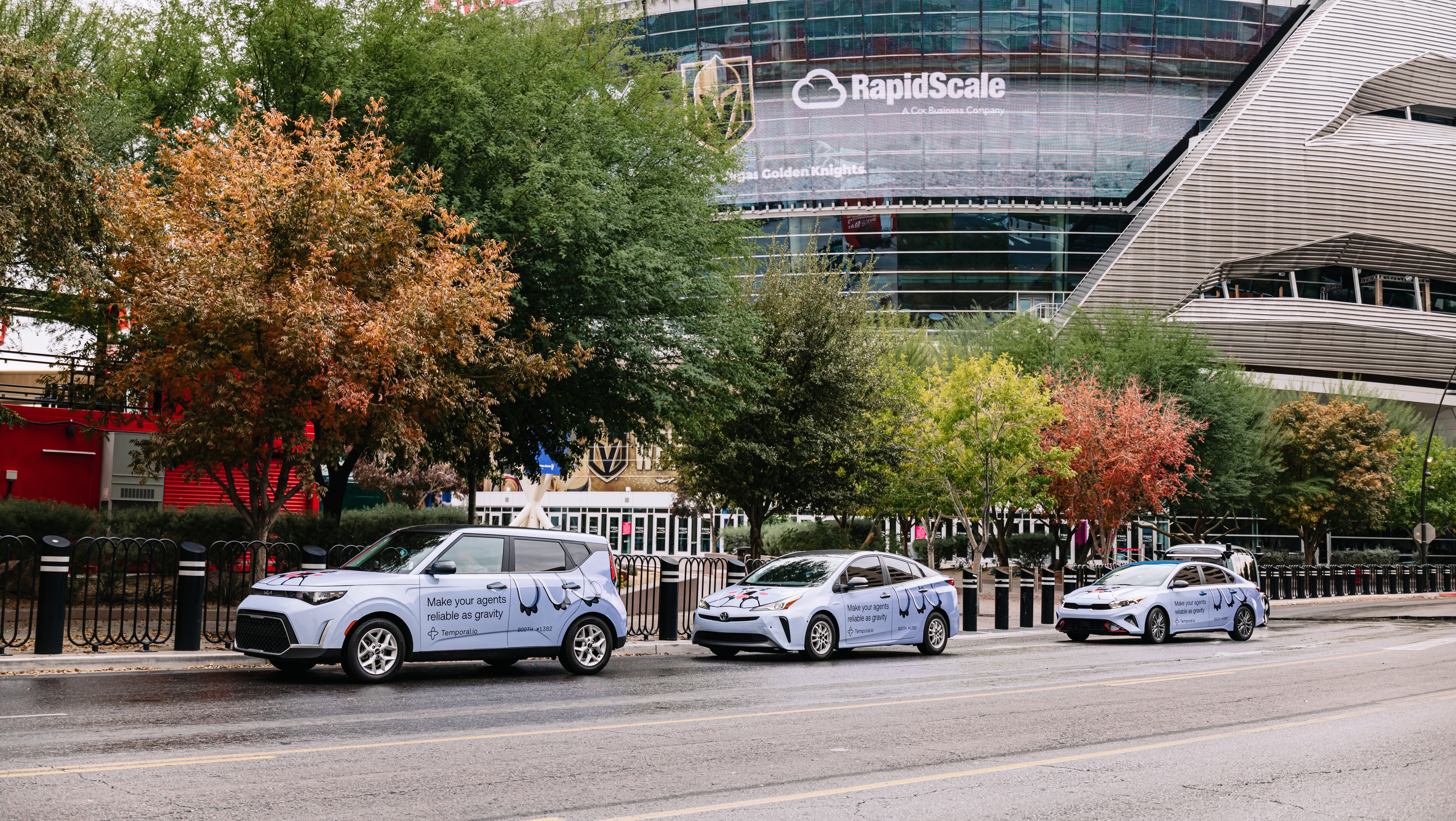Temporal.io wrapped car OOH campaign in Las Vegas via GOODTRAFFIC