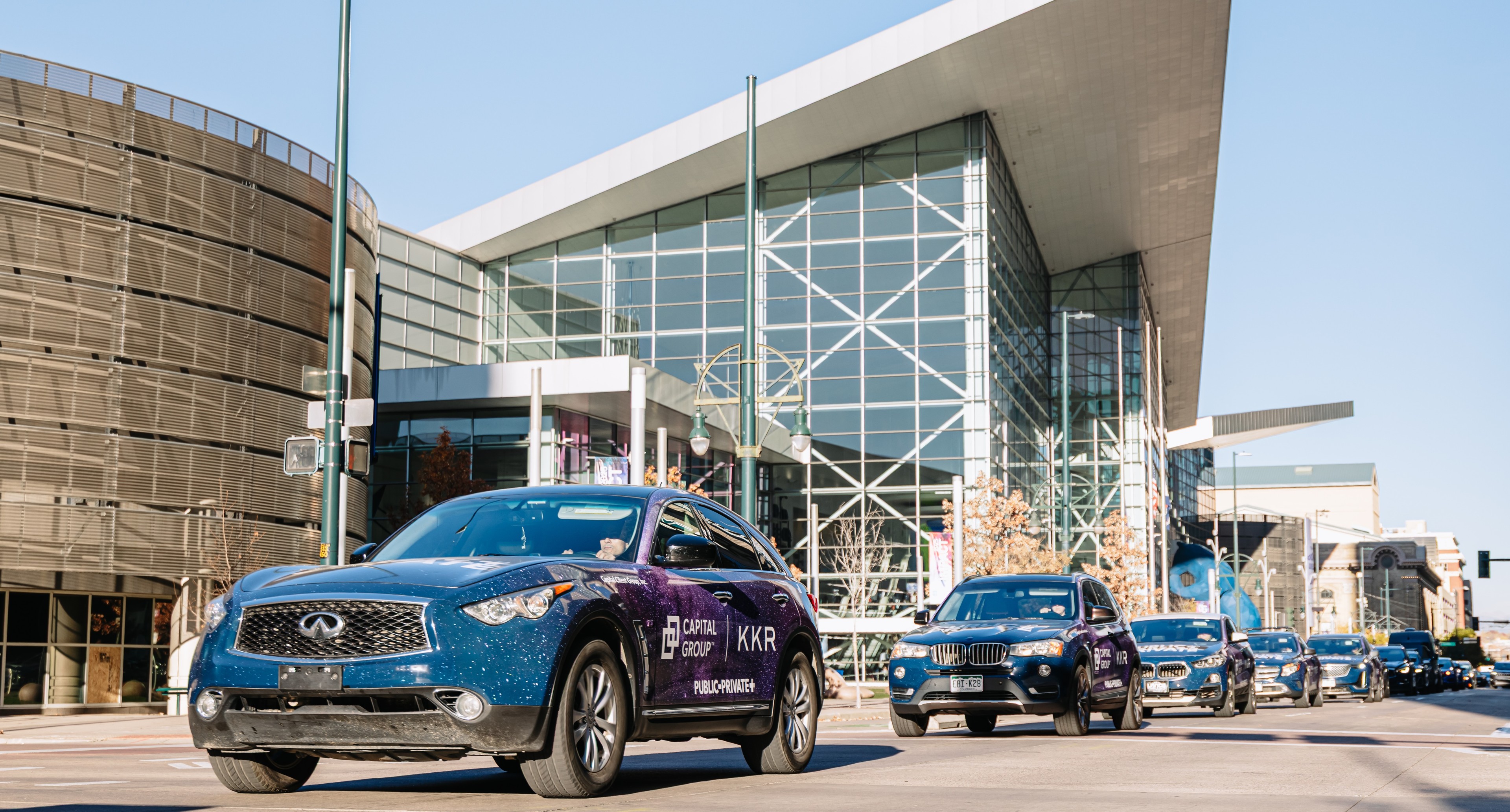 Capital Group wrapped car OOH campaign in Denver via GOOD TRAFFIC