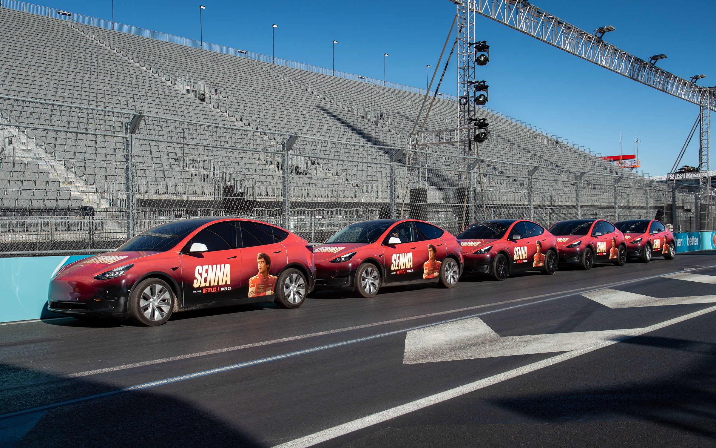Netflix Senna wrapped rideshare car OOH campaign