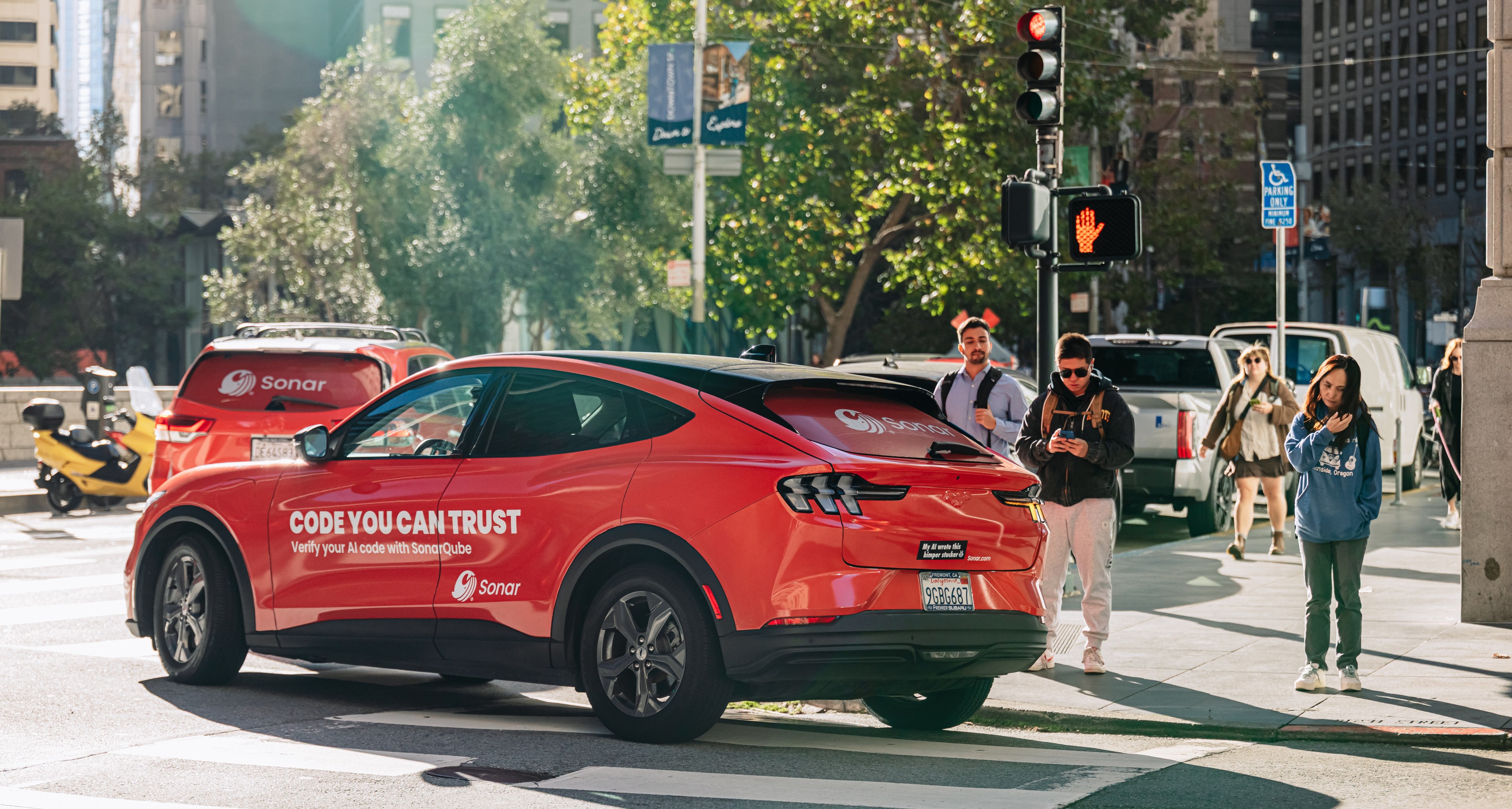 Sonar Source wrapped car OOH campaign in San Francisco