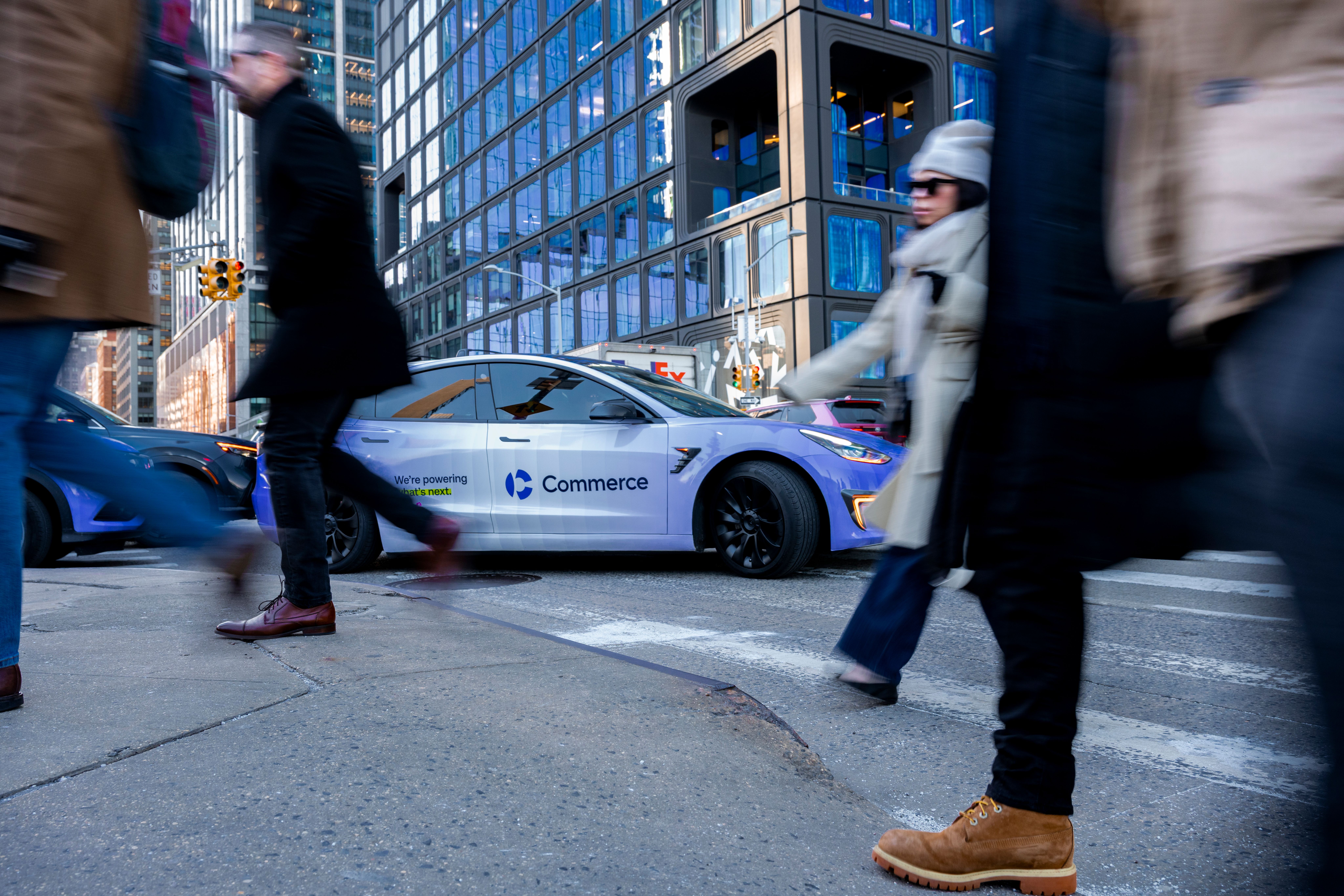 commerce car wrap advertising