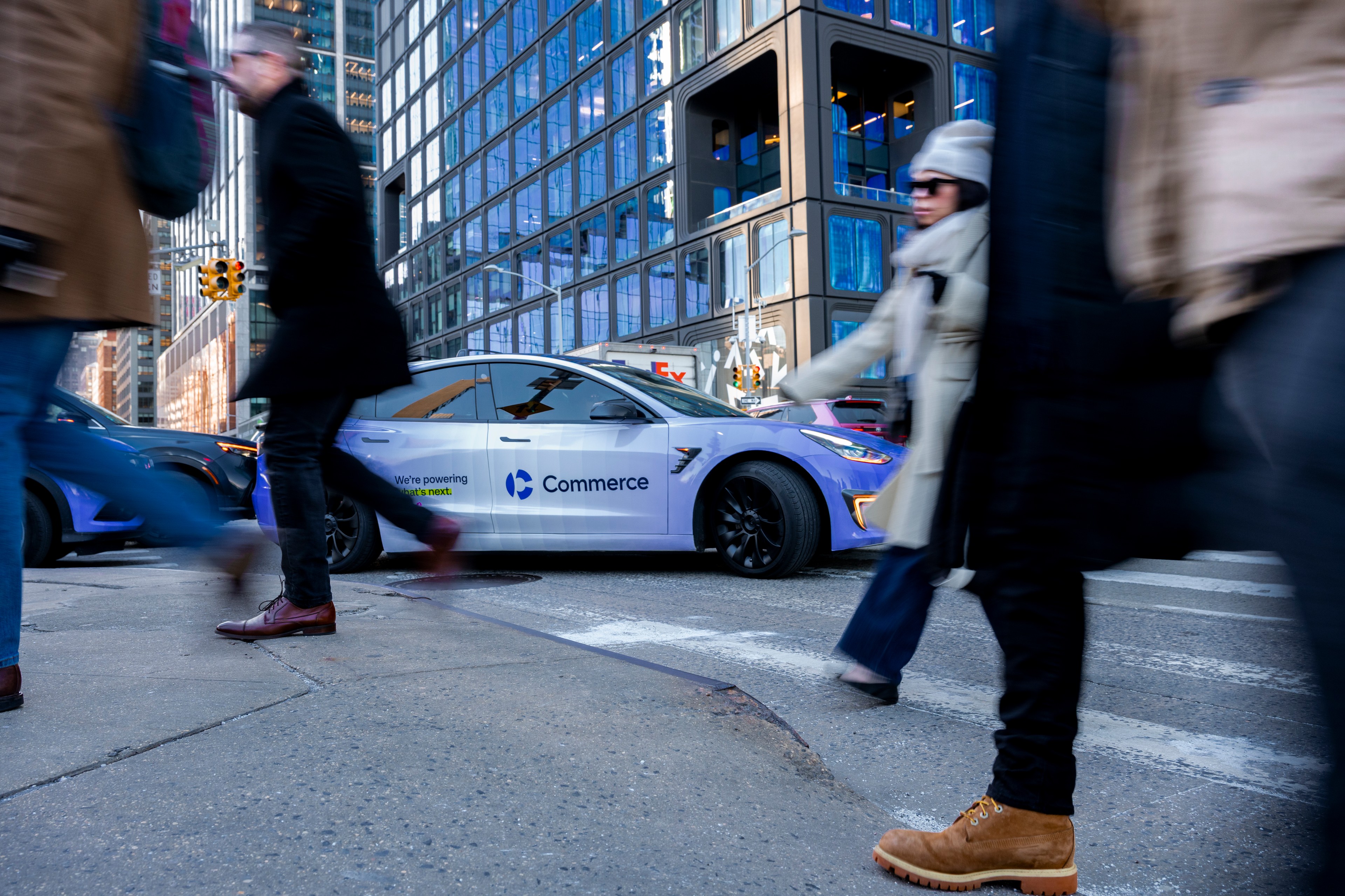 commerce car wrap advertising