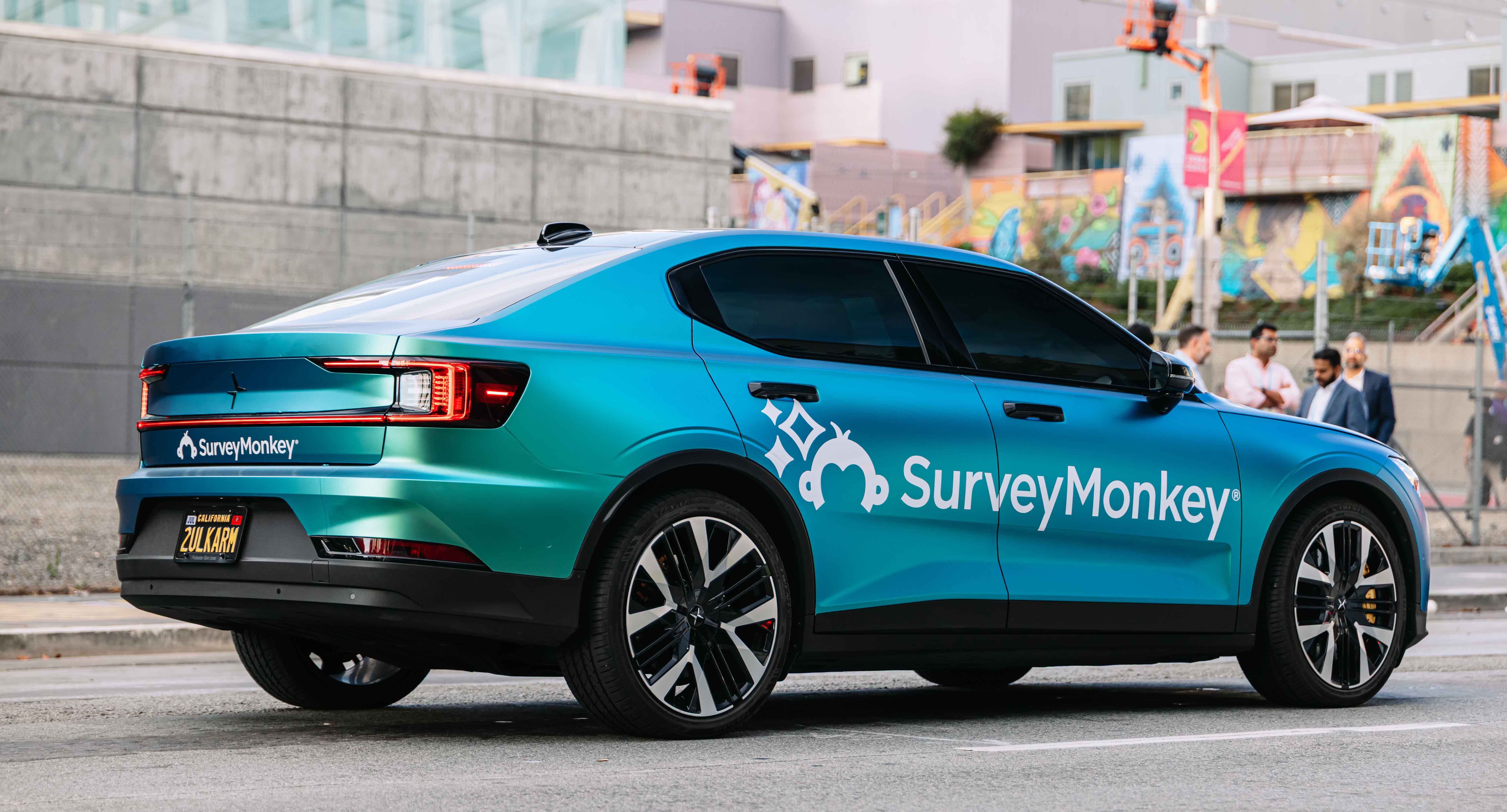 SurveyMonkey wrapped car campaign at Dreamforce