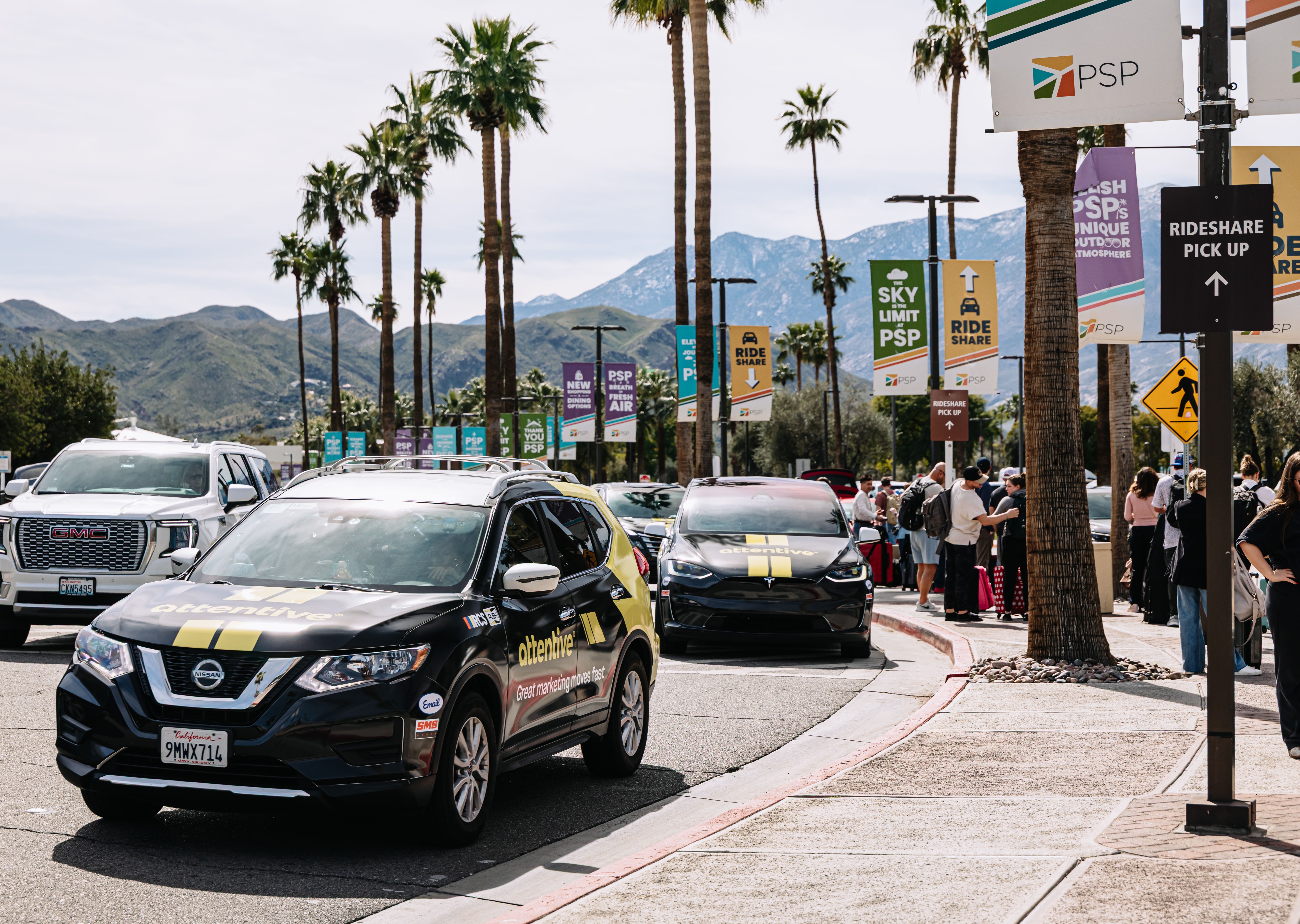 Attentive wrapped car OOH campaign 