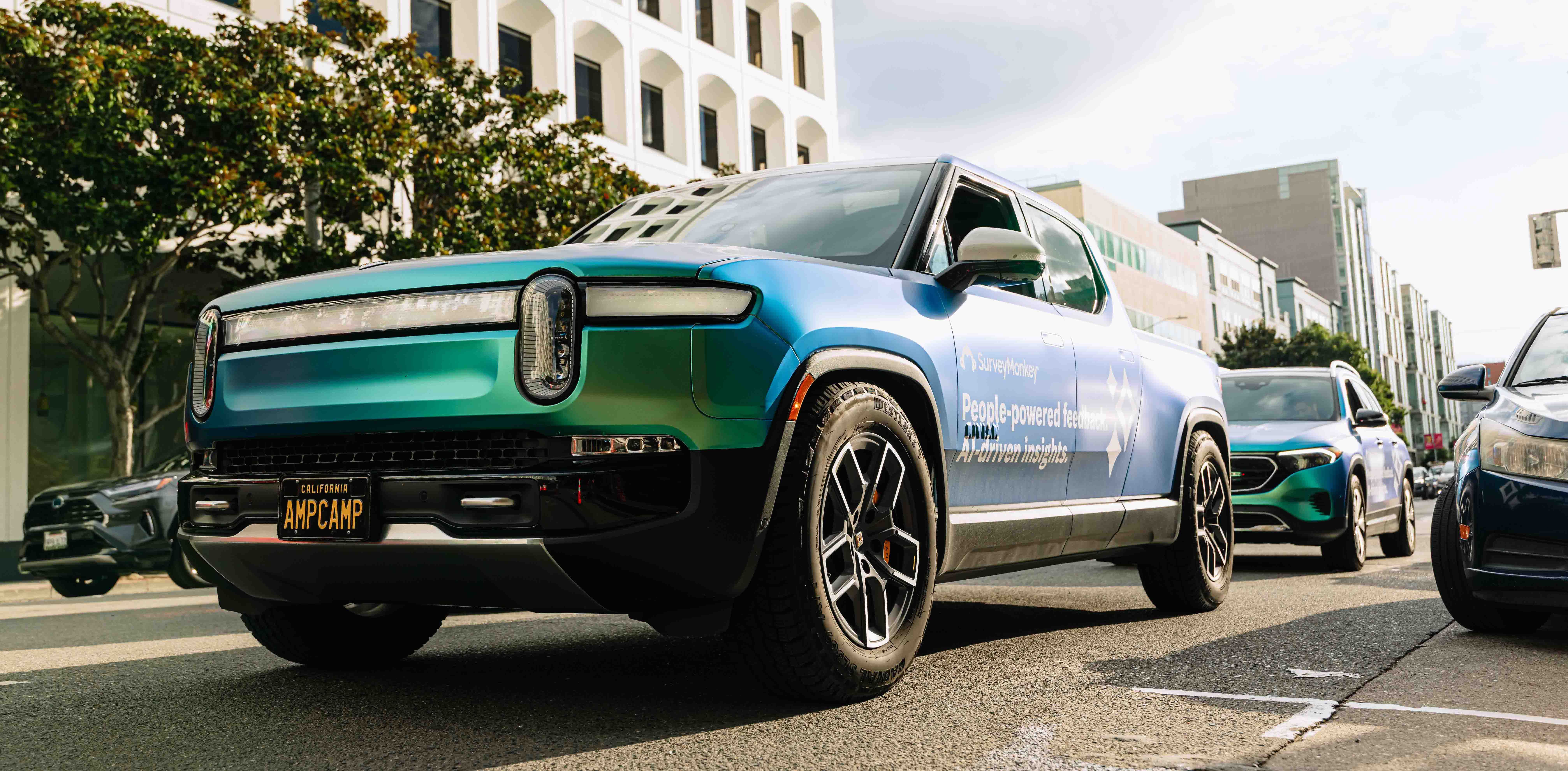 SurveyMonkey wrapped car campaign at Dreamforce