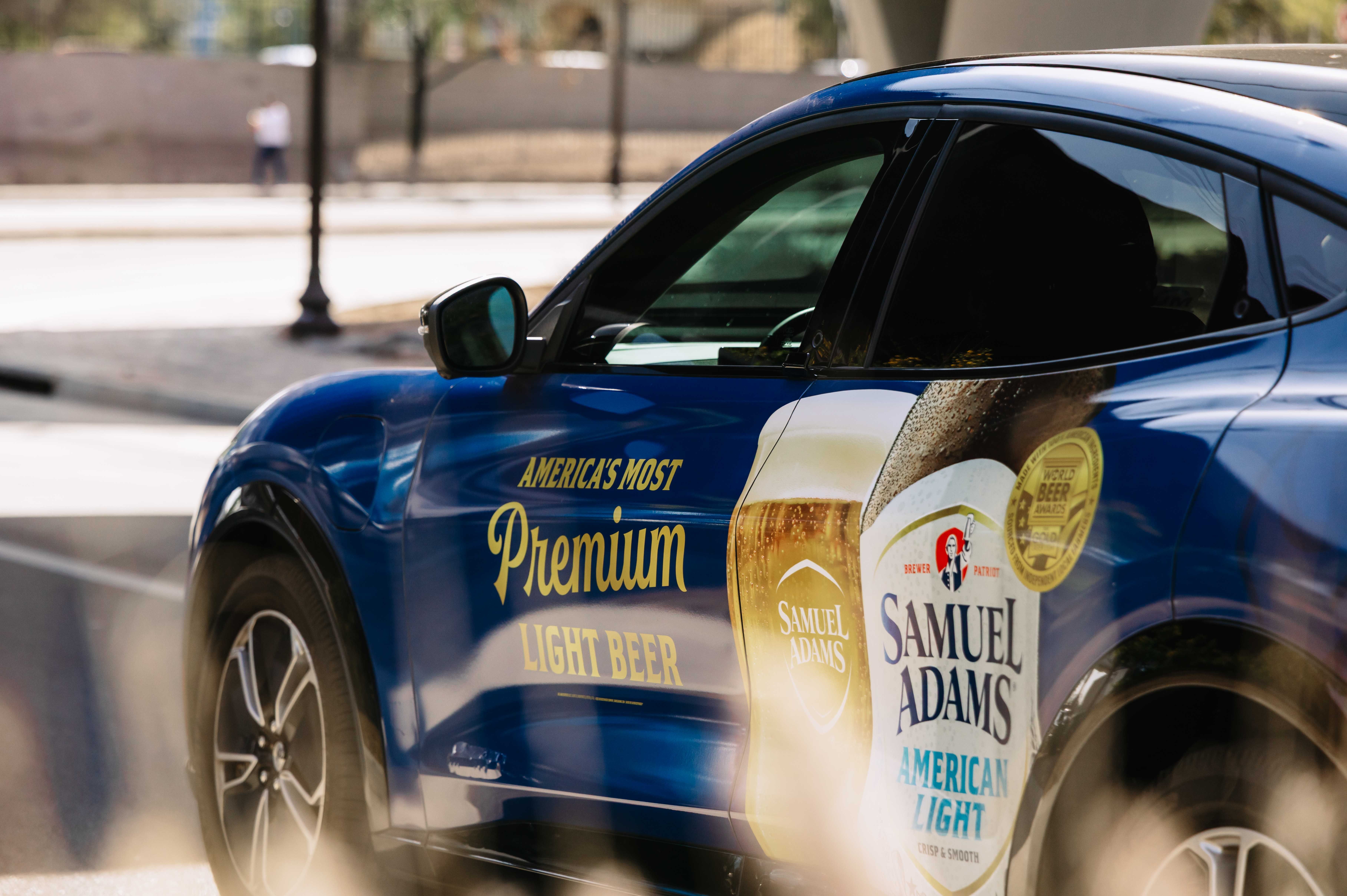 Boston Beer/Sam Adams wrapped rideshare vehicle in Phoenix
