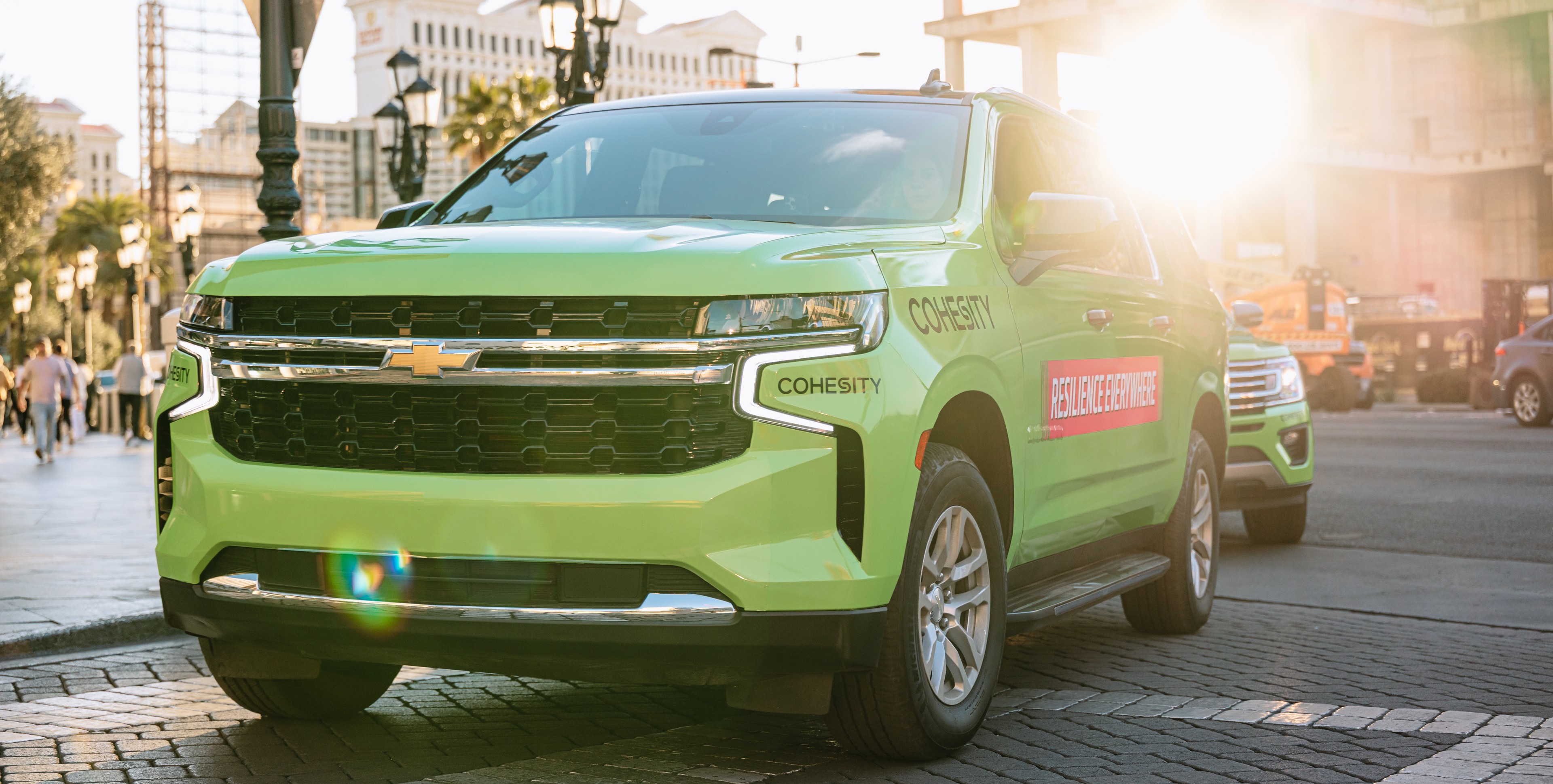 Cohesity wrapped car OOH campaign in Las Vegas via GOOD TRAFFIC