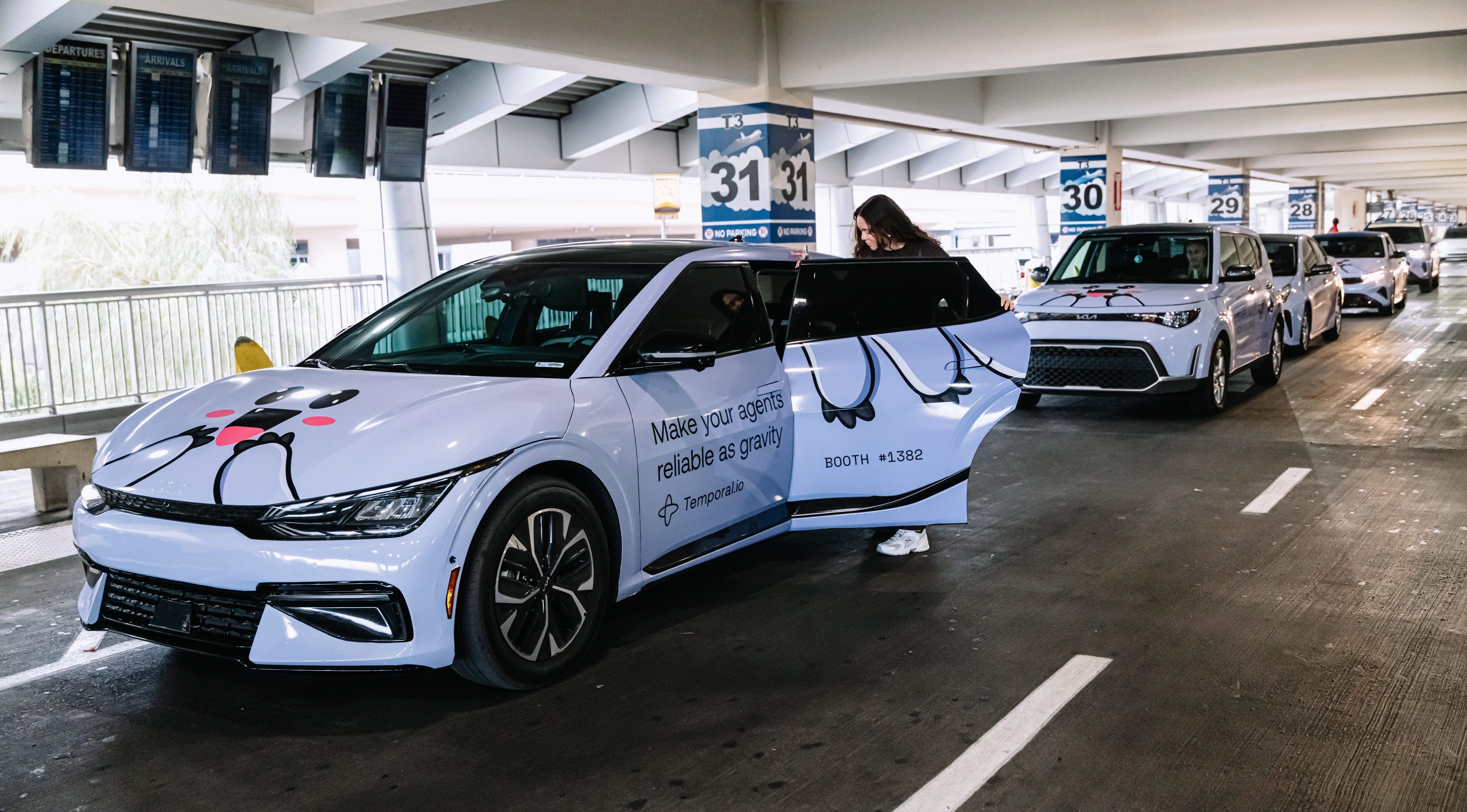 Temporal.io wrapped car OOH campaign in Las Vegas via GOODTRAFFIC