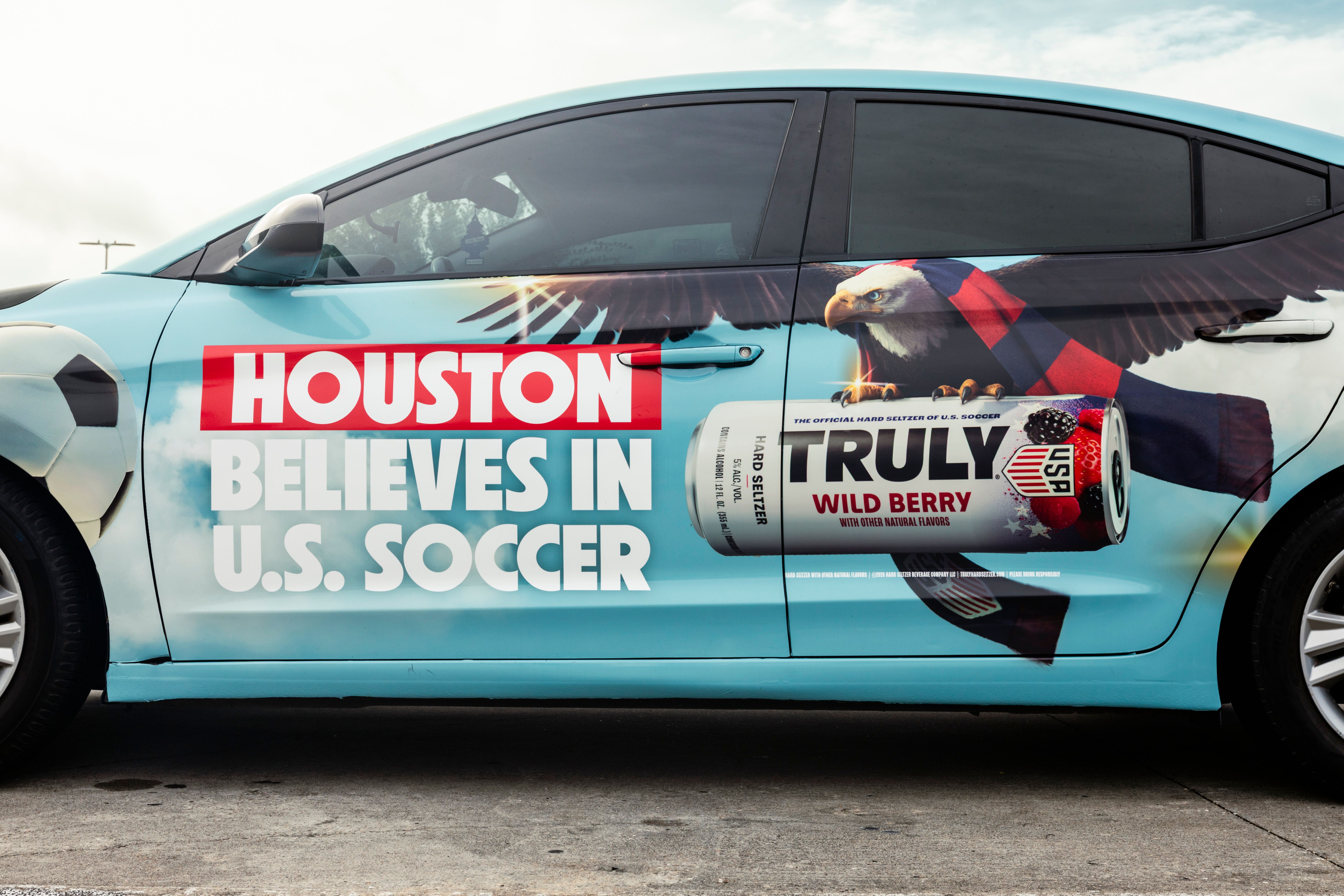 Truly wrapped cars take over Houston and Kansas City during the 2026 FIFA World Cup