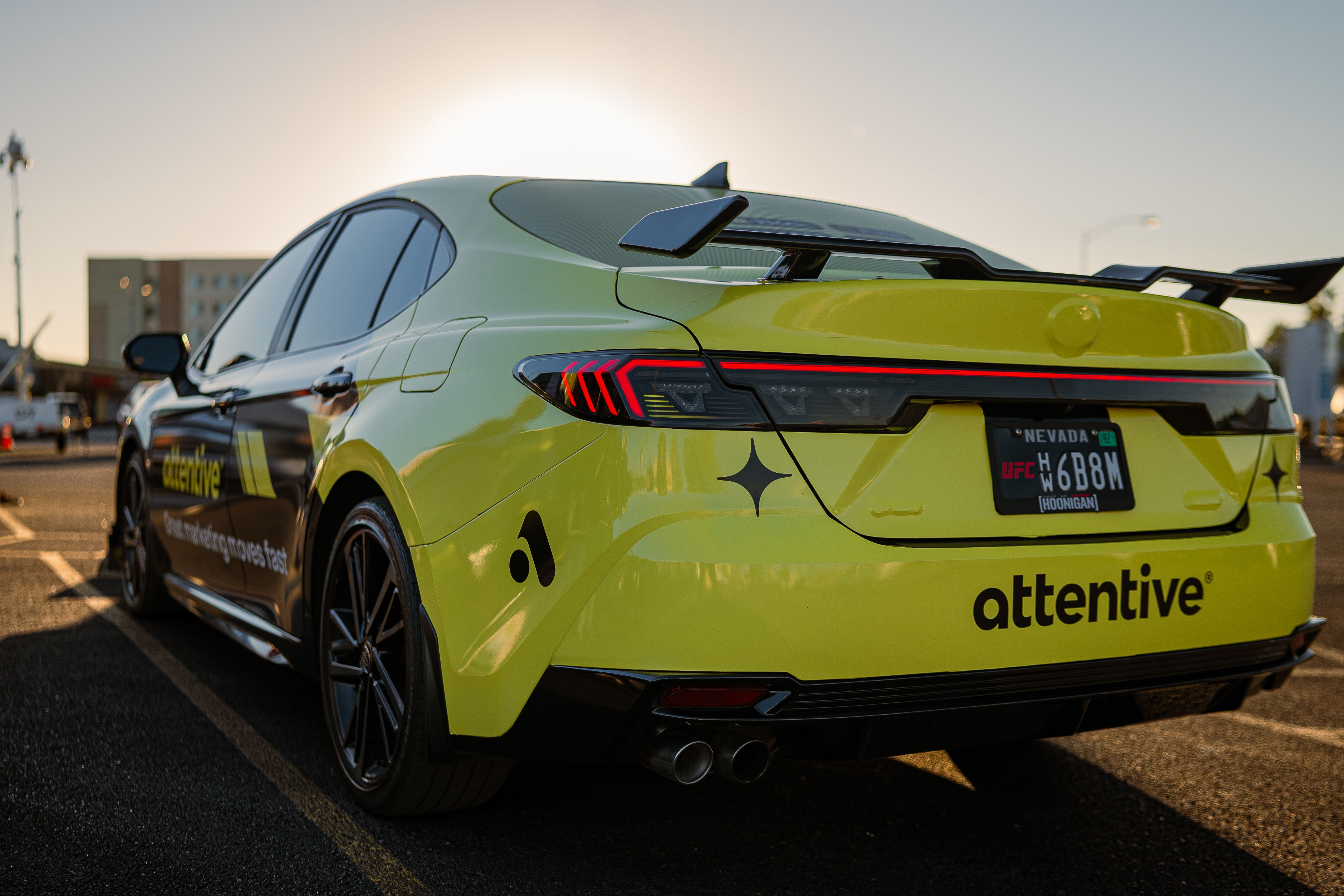 Attentive wrapped car OOH campaign 