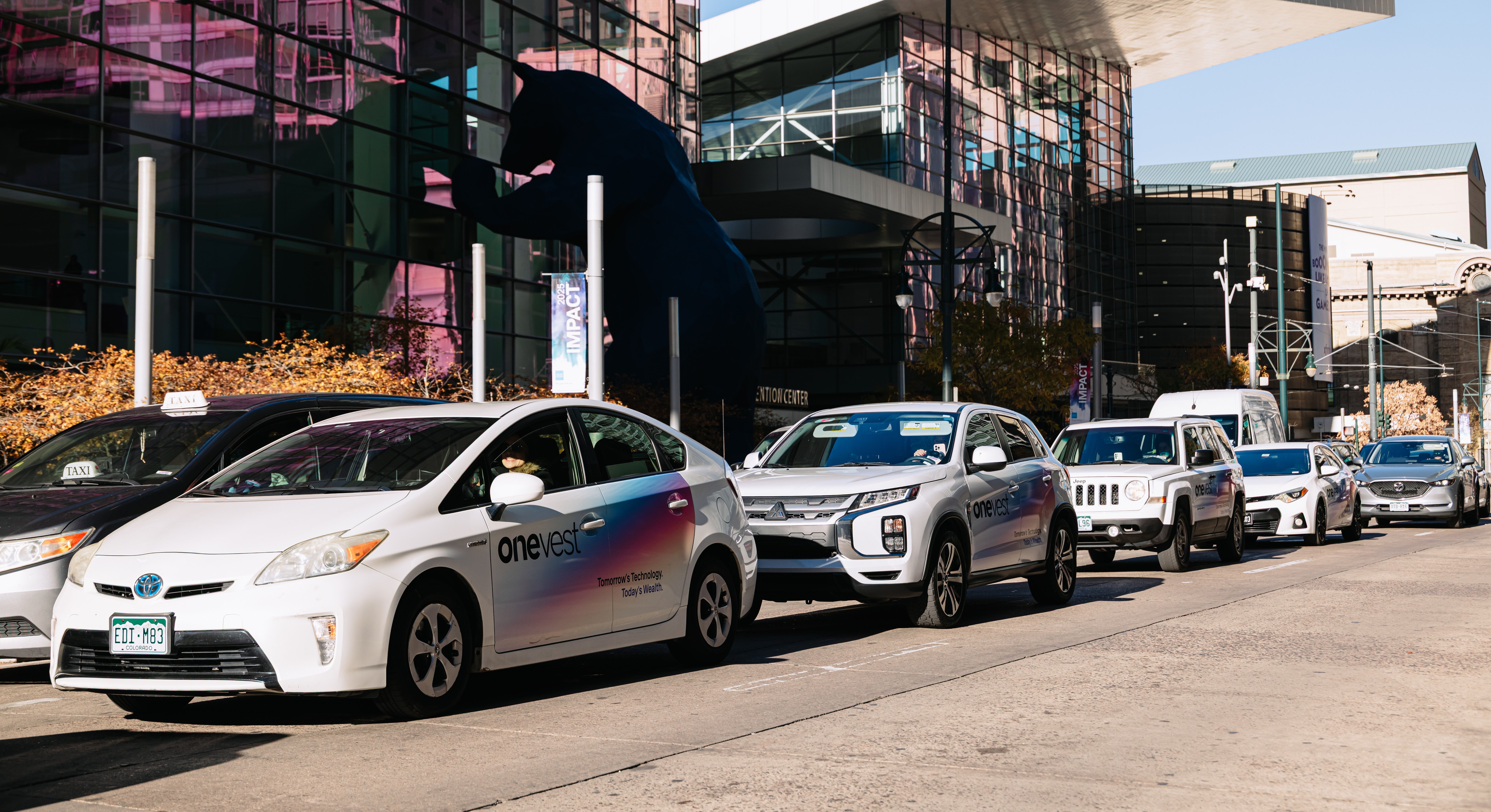 OneVest wrapped car OOH campaign in Denver via GOOD TRAFFIC