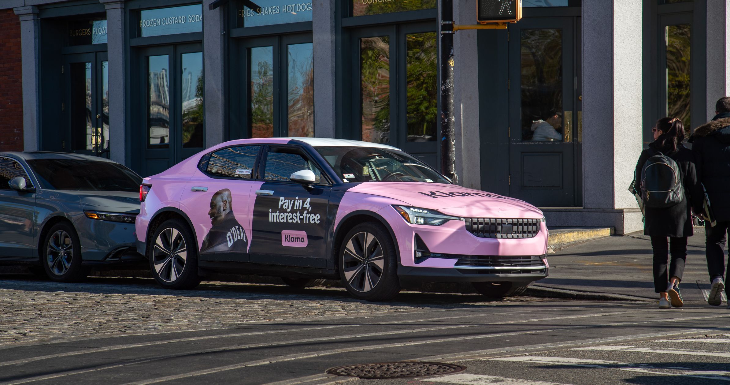 klarna wrapped rideshare car in nyc