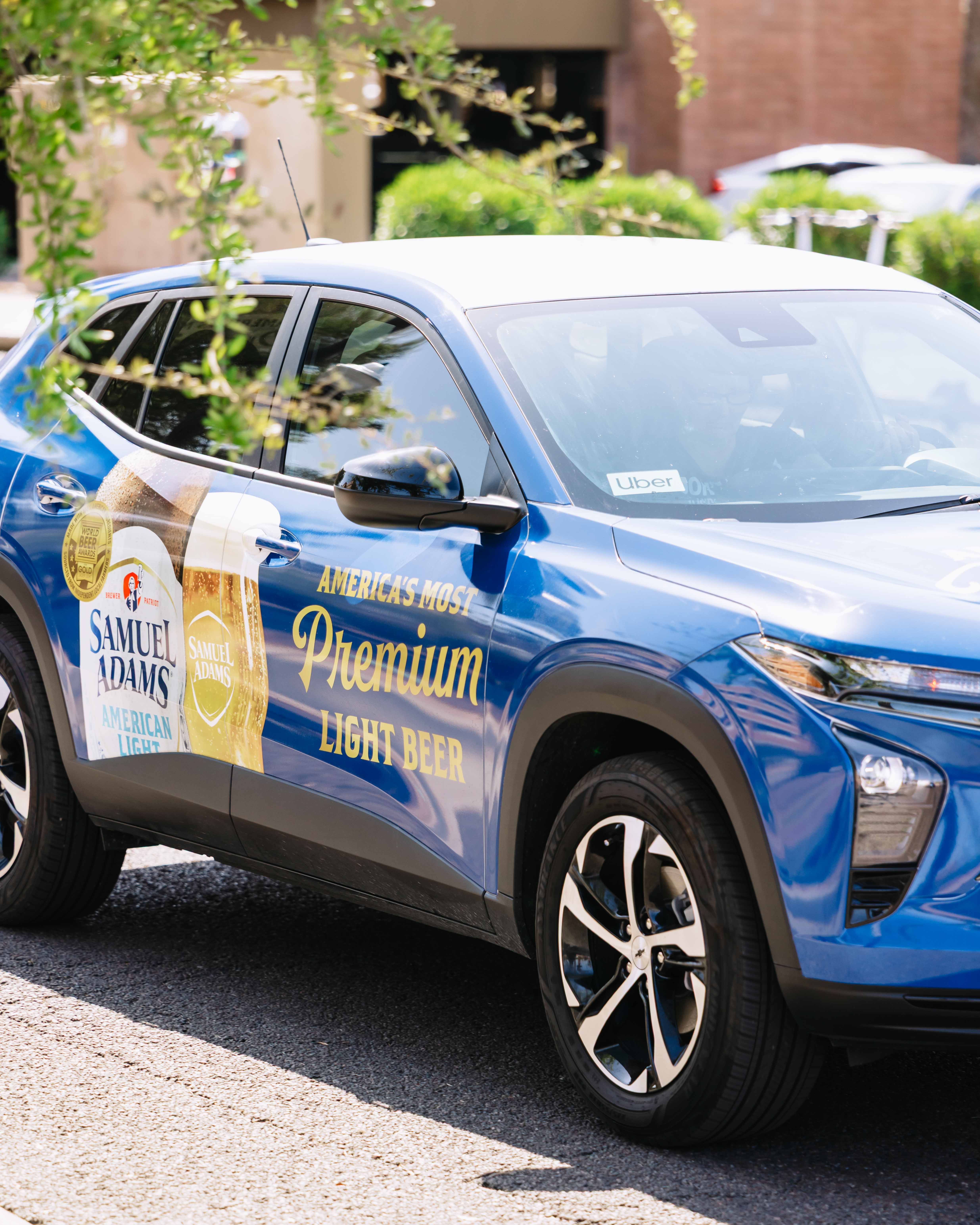 Boston Beer/Sam Adams wrapped rideshare vehicle in Phoenix