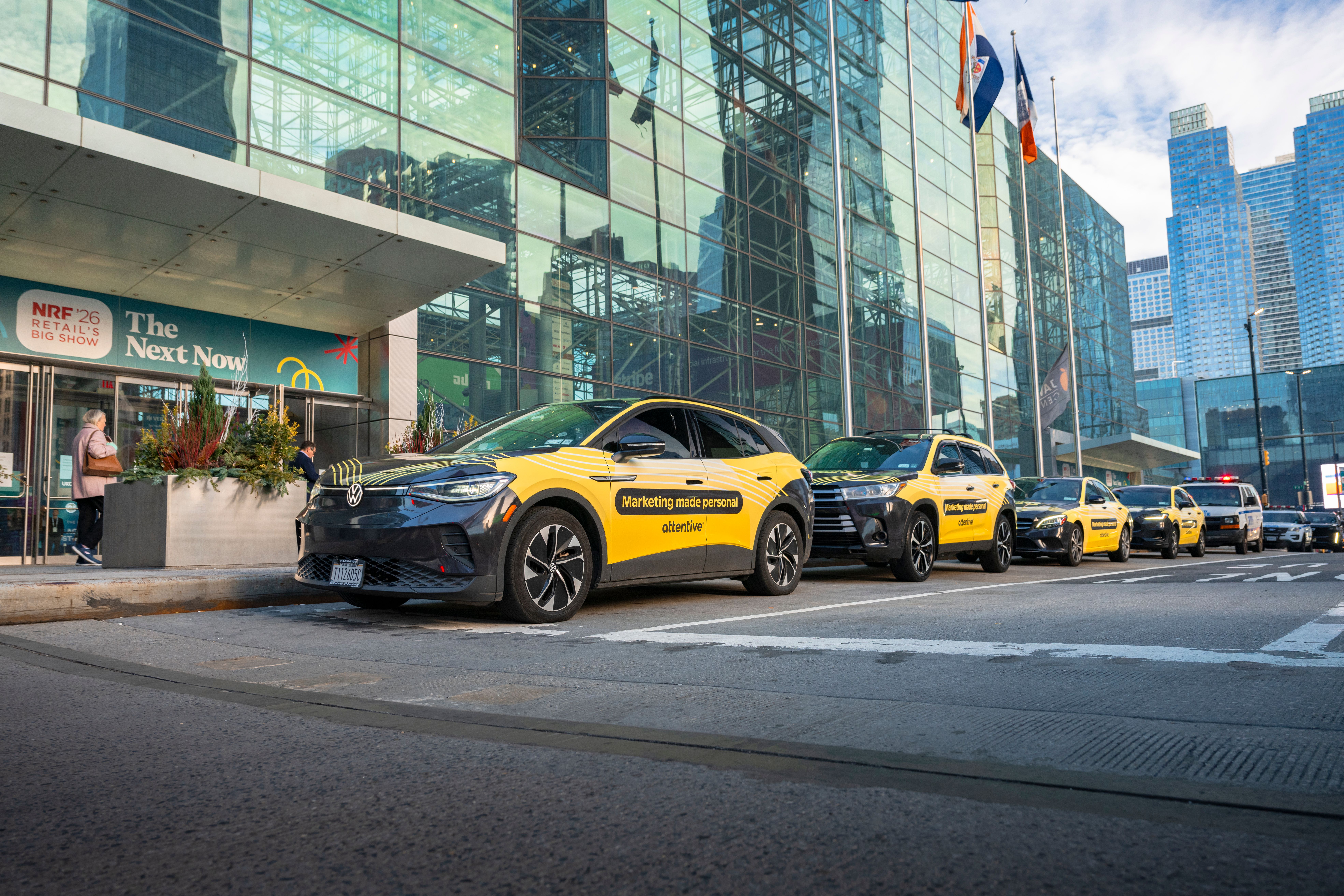 Attentive wrapped car OOH campaign 