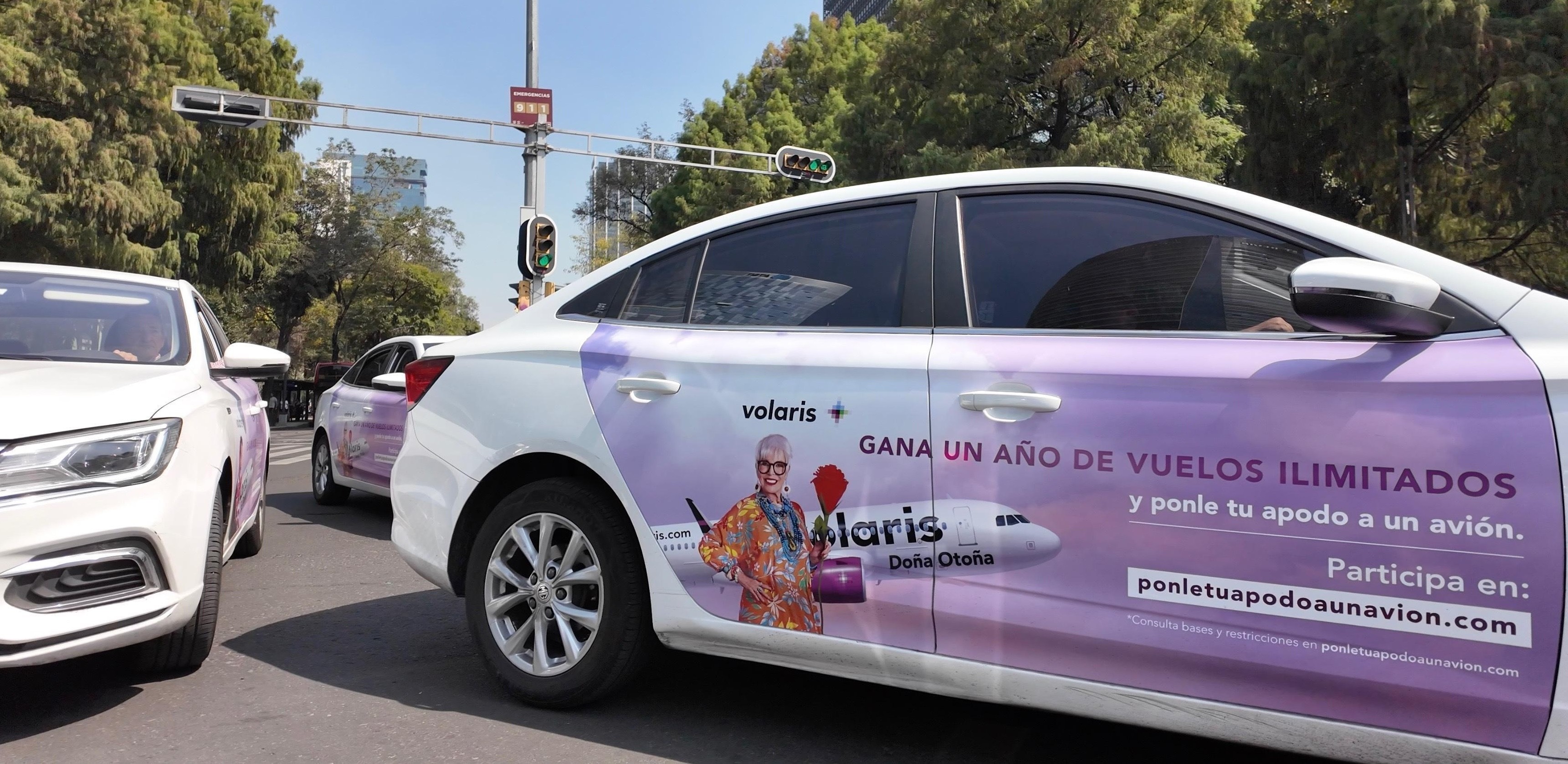 Volaris wrapped car campaign