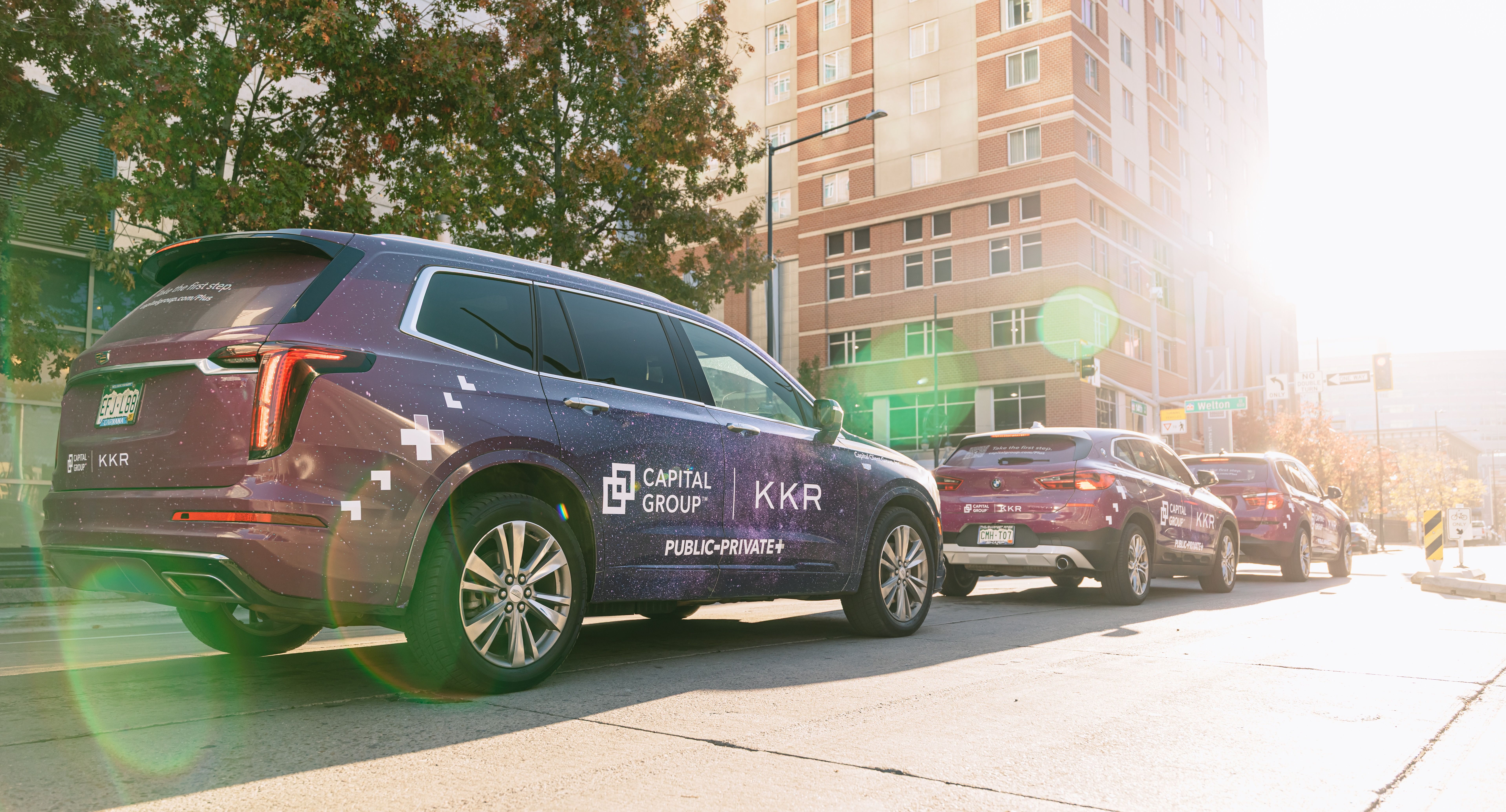 Capital Group wrapped car OOH campaign in Denver via GOOD TRAFFIC