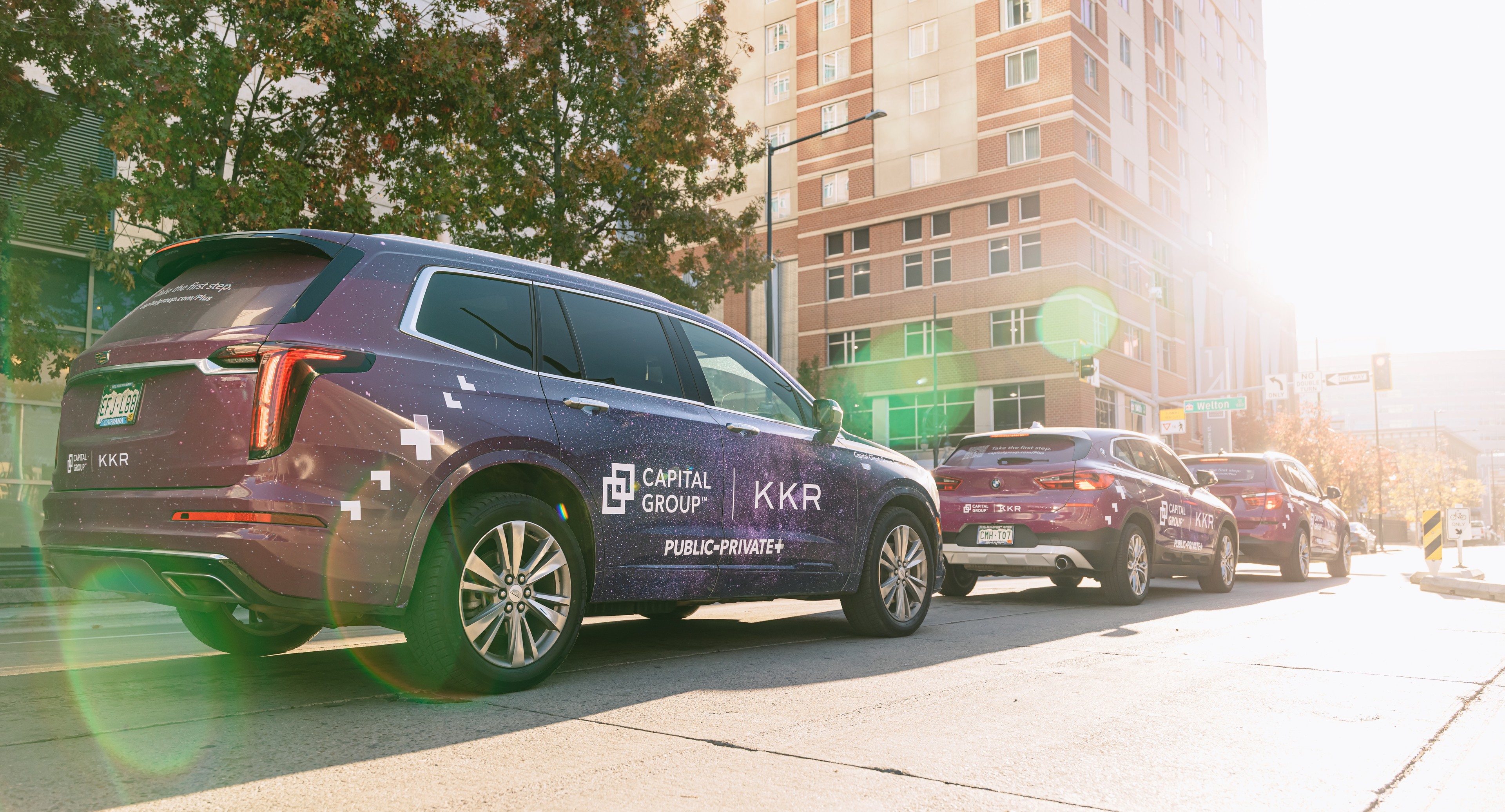 Capital Group wrapped car OOH campaign in Denver via GOOD TRAFFIC