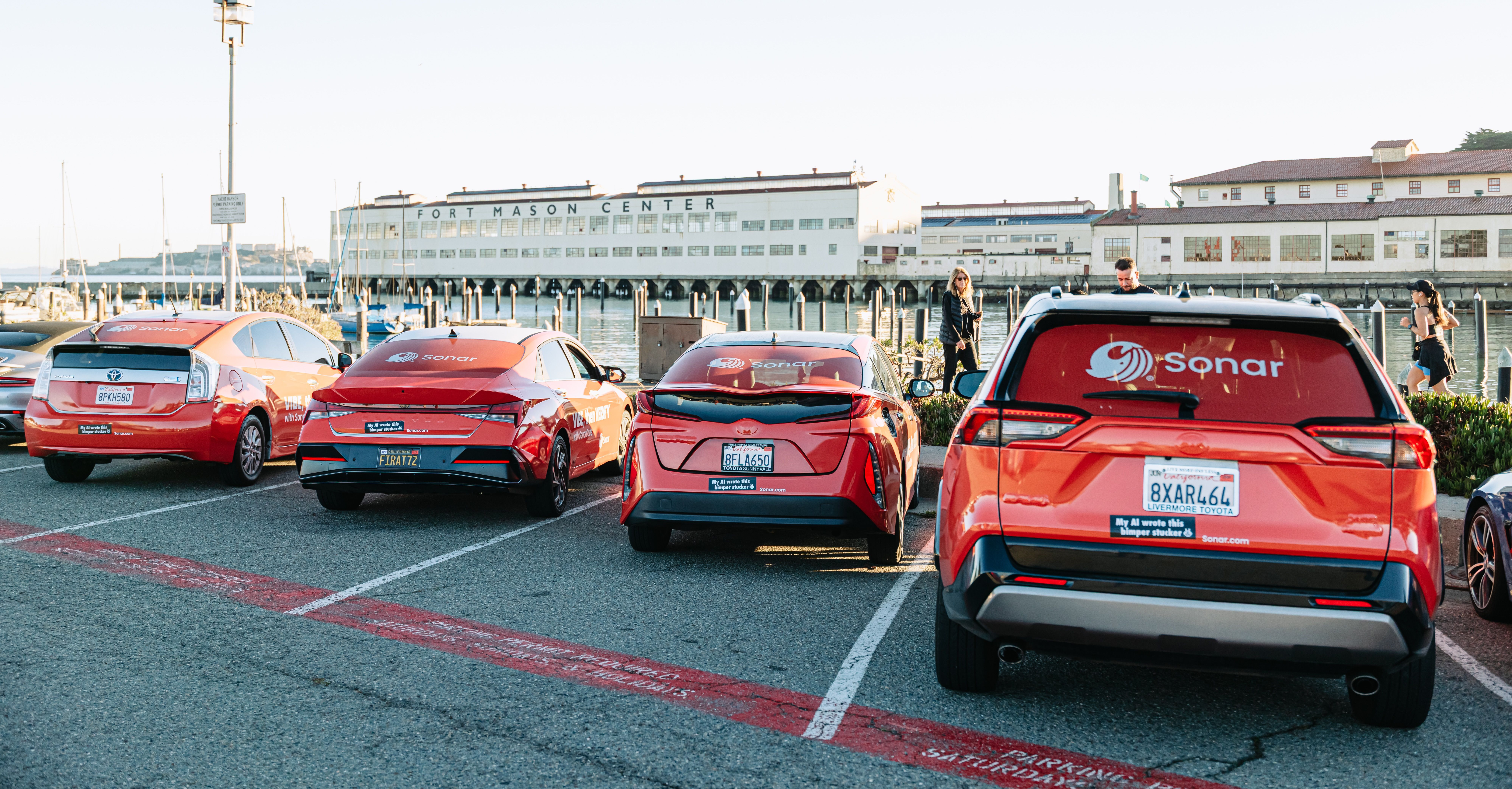 Sonar OOH wrapped car campaign in San Francisco via GOOD TRAFFIC